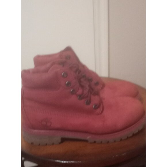 Timberland Other - Timberland Premium Waterproof Boots Red Youth Boys Suede Sz 3